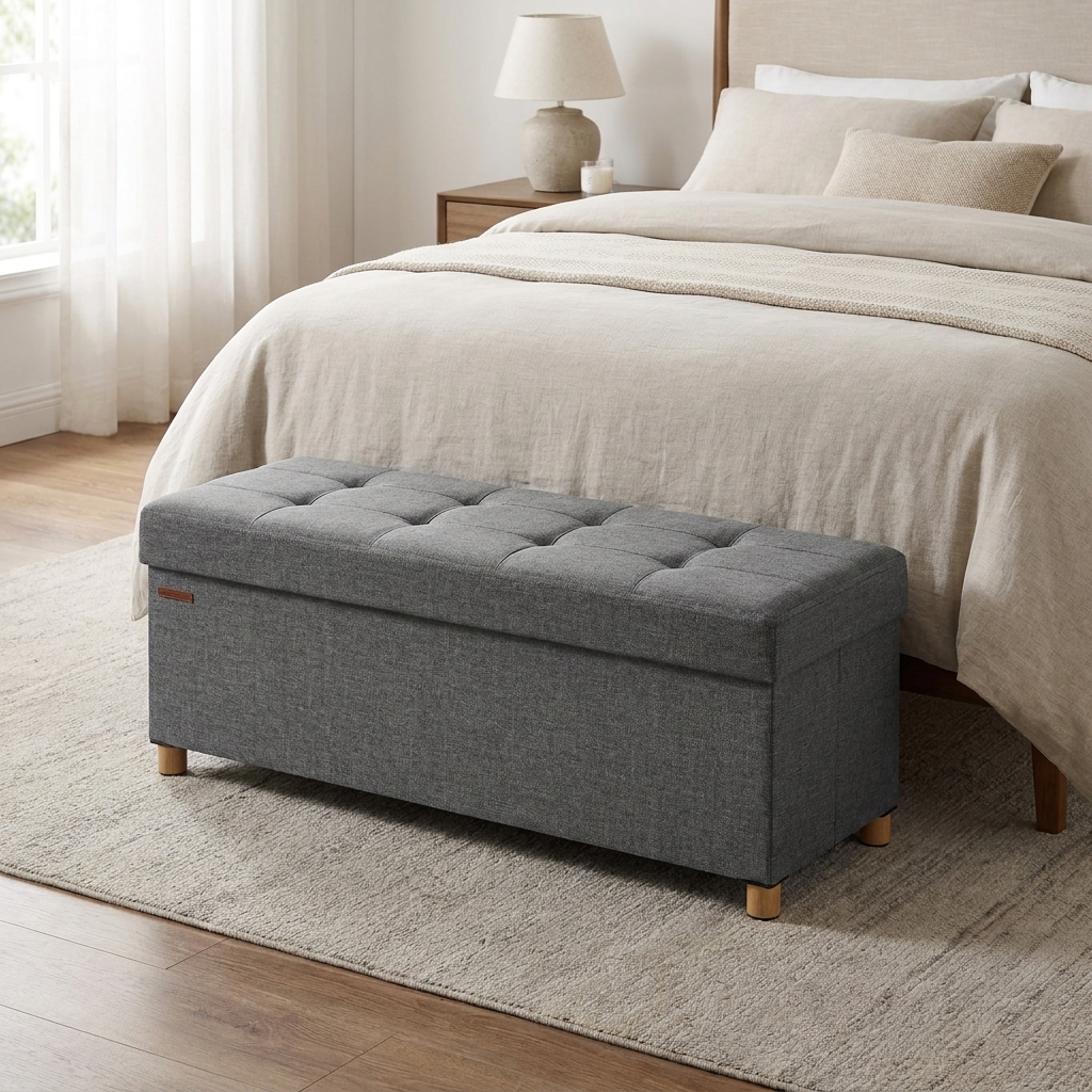 TEMU Tabouret pliable , dimensions 110 cm de largeur, 40 cm de et 38 cm de hauteur. utilisé -pieds, rangement dans ou tabouret de chevet dans à