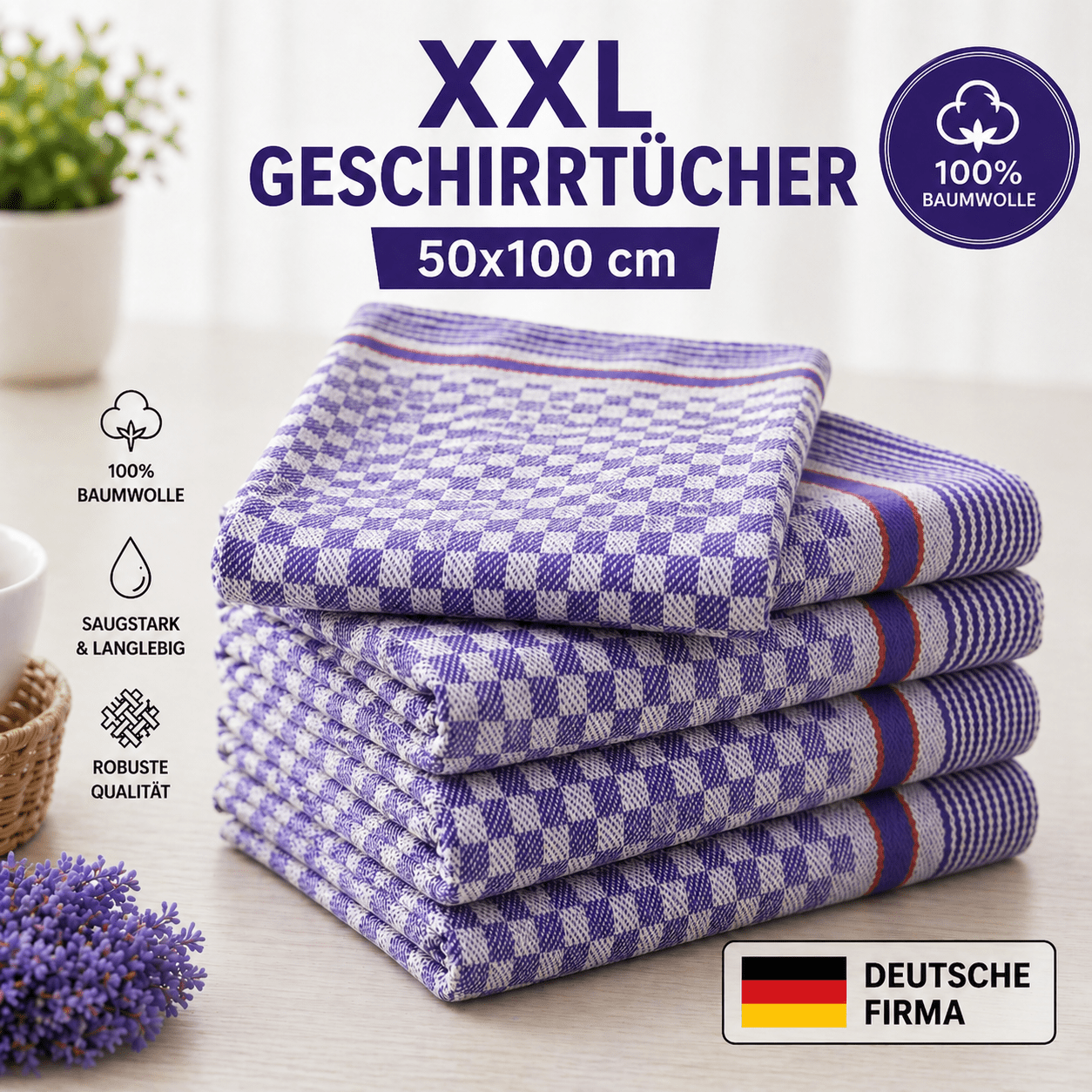 Image of Dish Towels 5pcs / 10pcs / 20pcs 50x100 Cm – 100%dish Towels Extra Large, Absorbent & Durable – Kitchen Towels For Kitchen, Household & Workshop – Cloth.