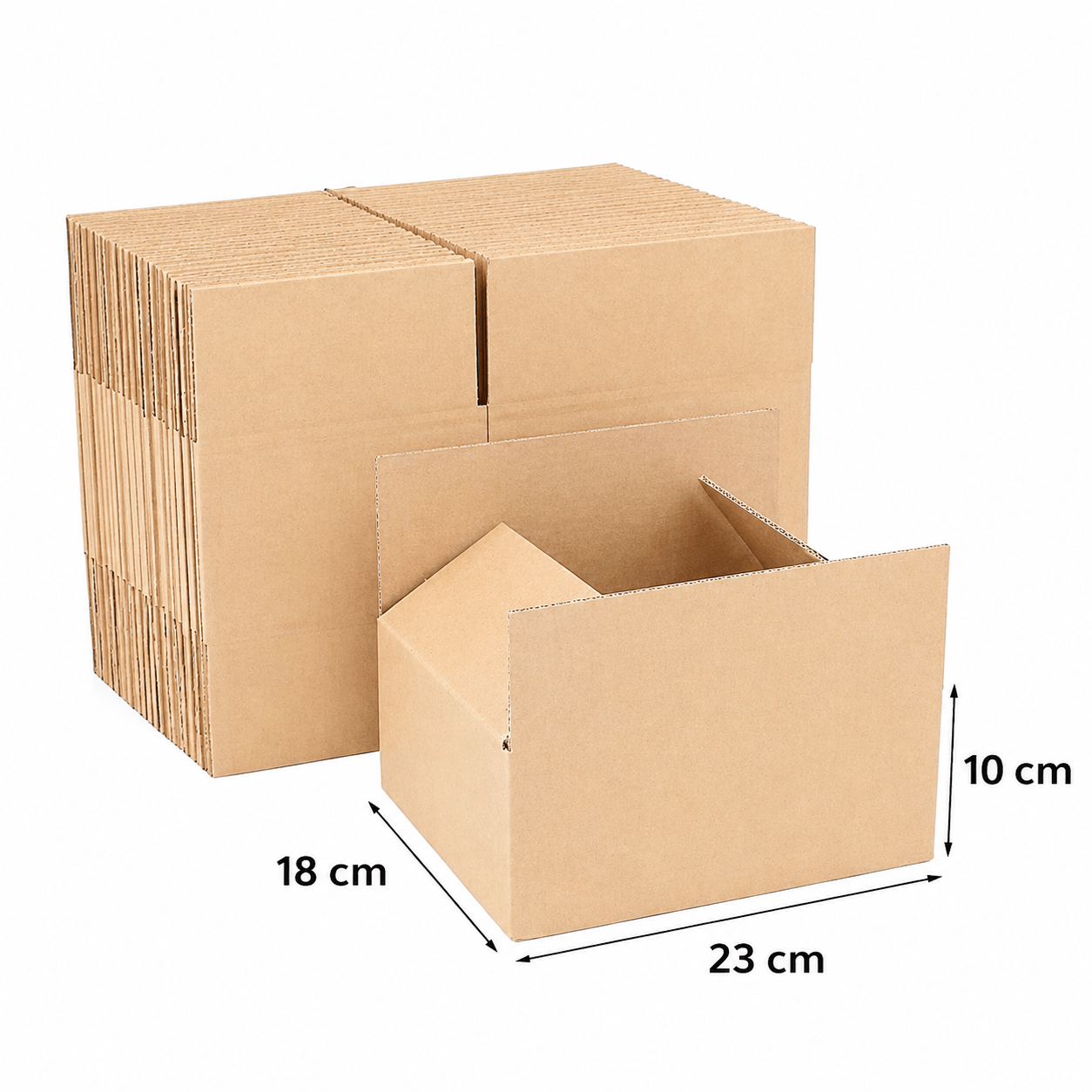 Image of 20-piece Cardboard Boxes 23×18×10 Cm, Durable Shipping Boxes, Packing Boxes For , Moving, Postal Shipments, Packaging Cartons