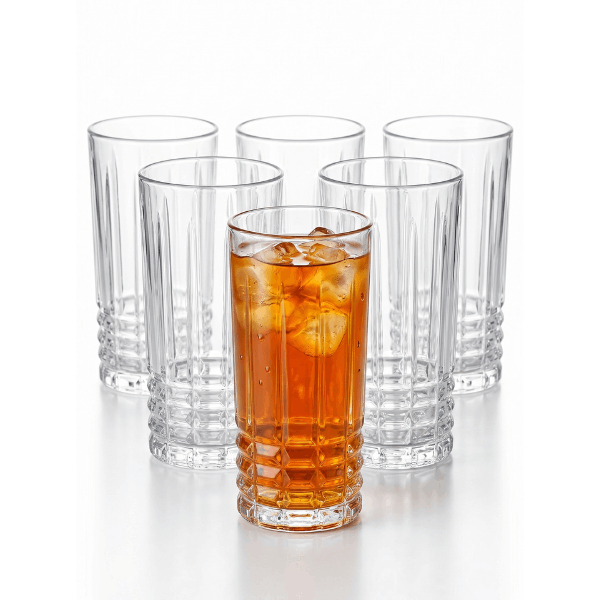 set of 6 diamond pattern   280ml 11 8oz   drinking glasses elegant geometric glassware for cocktails water juice vintage style barware set