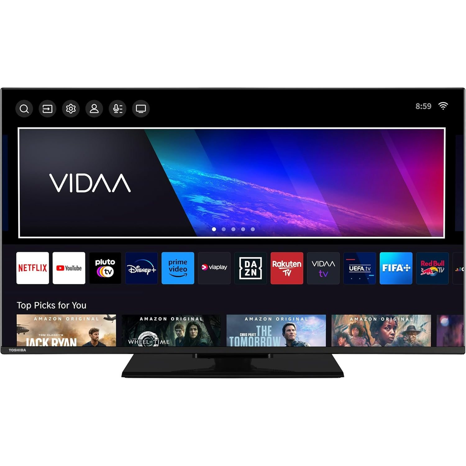 Image of Toshiba Tv 40 Inches Smart Tv Full Hd Tv, Hdr Tv With Integrated Triple-tuner, Black, 40qv3f63ddz