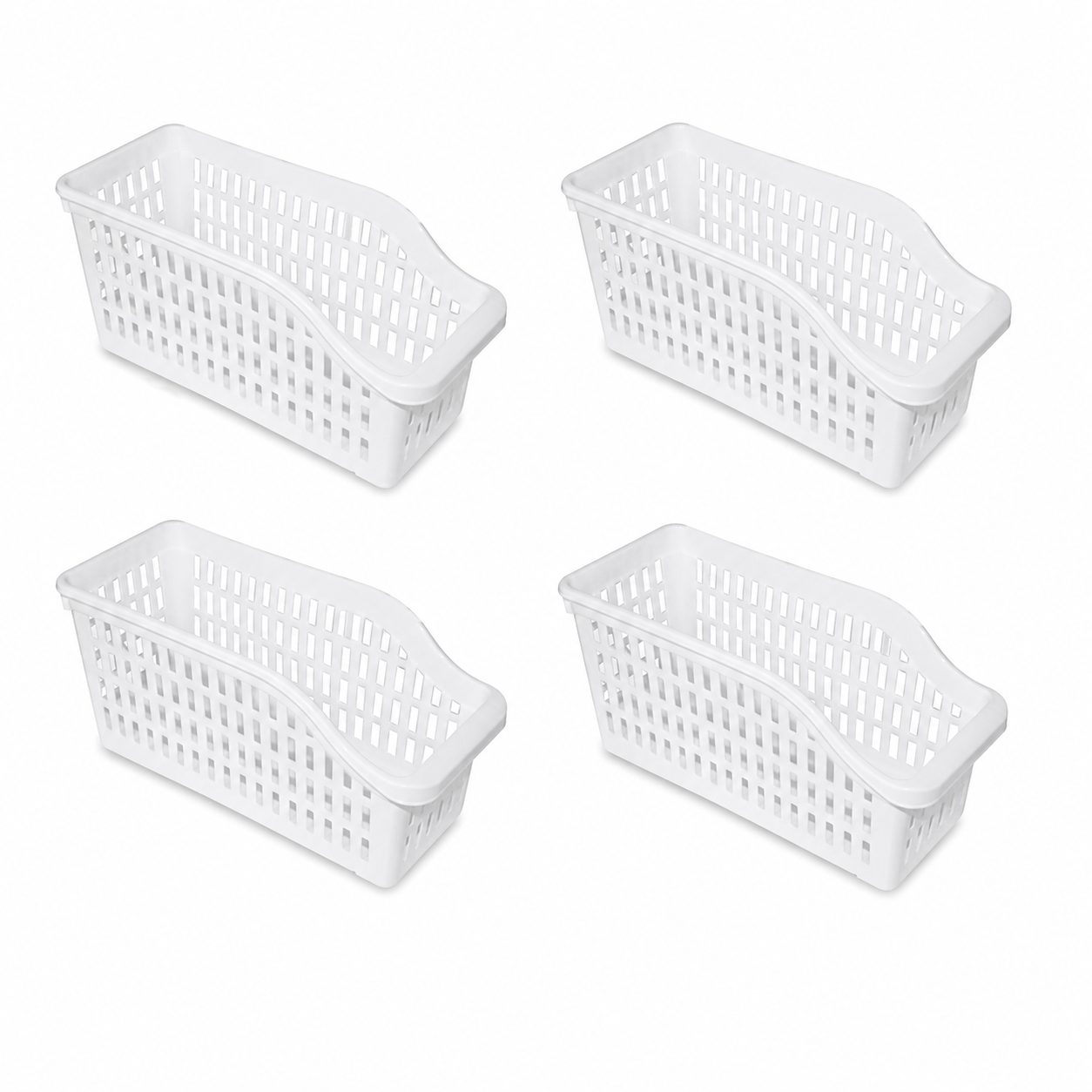 TEMU PACK 4 Cestas almacenamiento nevera plástico 135x299x125mm