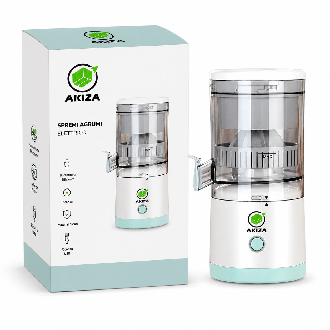 TEMU Portable Rechargeable par USB, Extracteur de Jus d'Agrumes et de Fruits, Fil, Compacte et Facile à Nettoyer - AKIZA Juicer