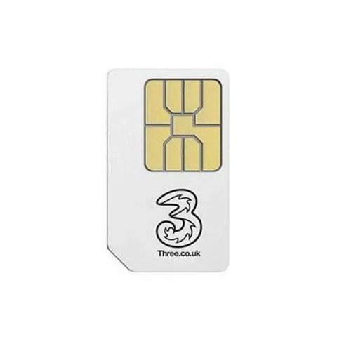 Three SIM Card - Pay As You Go UK
