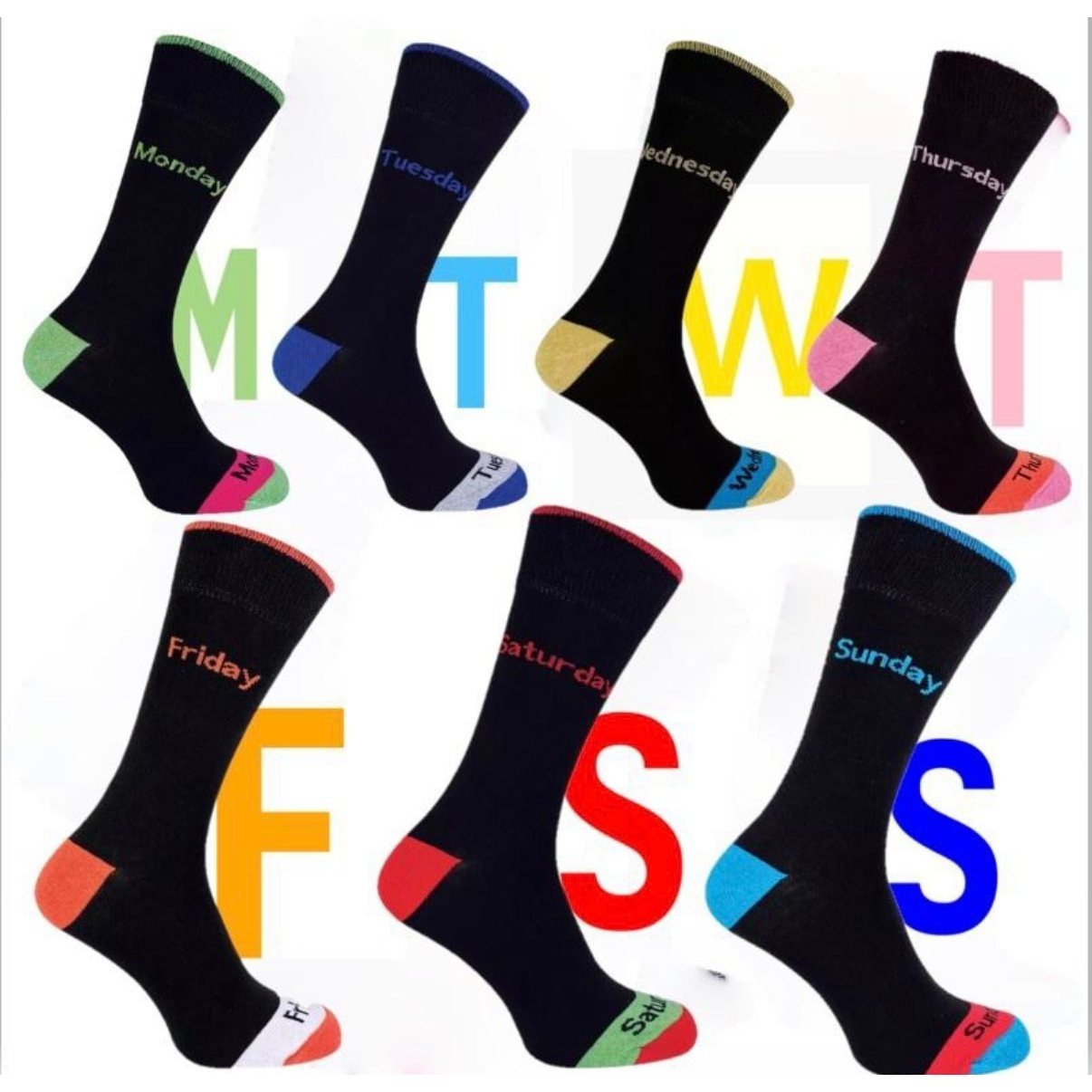 TEMU 28 Pairs Mens Everyday Wear Socks Casual Formal Office Uk: 6-11 Eu 39-42 - Assorted Colors Work Design Socks Cotton Blend Bargain Value!