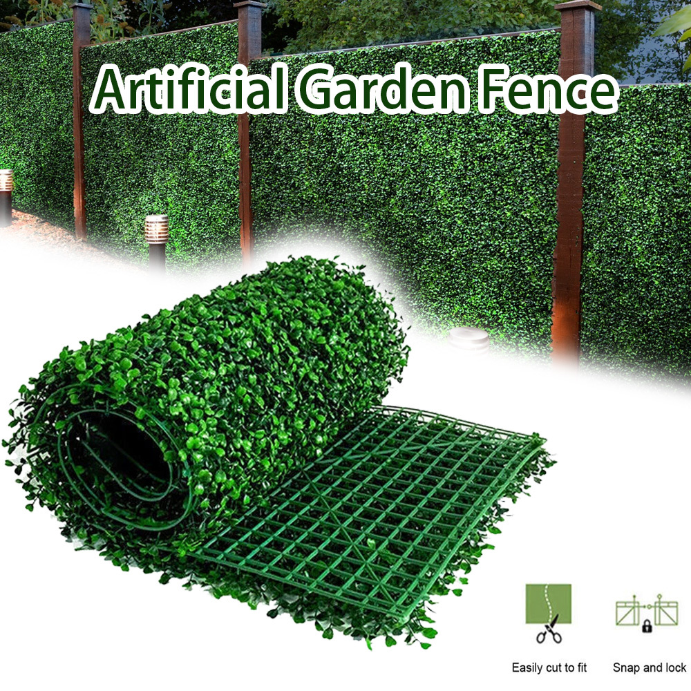 TEMU 6-pack Artificial Boxwood & Hedge Panels, 40x60cm Artificial Grass Wall Panel, Faux Greenery Plant Fence Screening, Weather Resistant Privacy