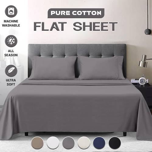 flat sheet solid colour lightweight bed sheet wrinkle resistant quick drying fade resistant machine washable flat sheet for all sizes