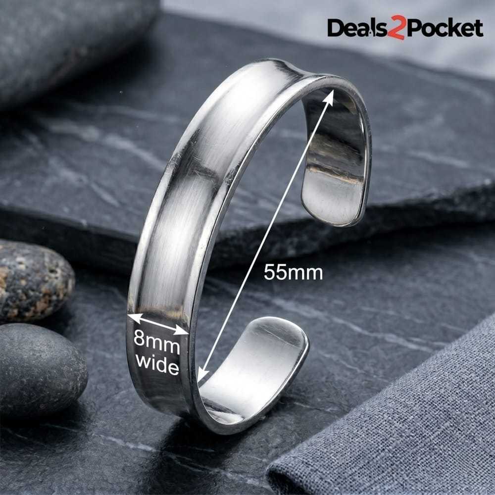 Minimalist 925 Silver Cuff Bracelet — Adjustable Everyday Wristwear