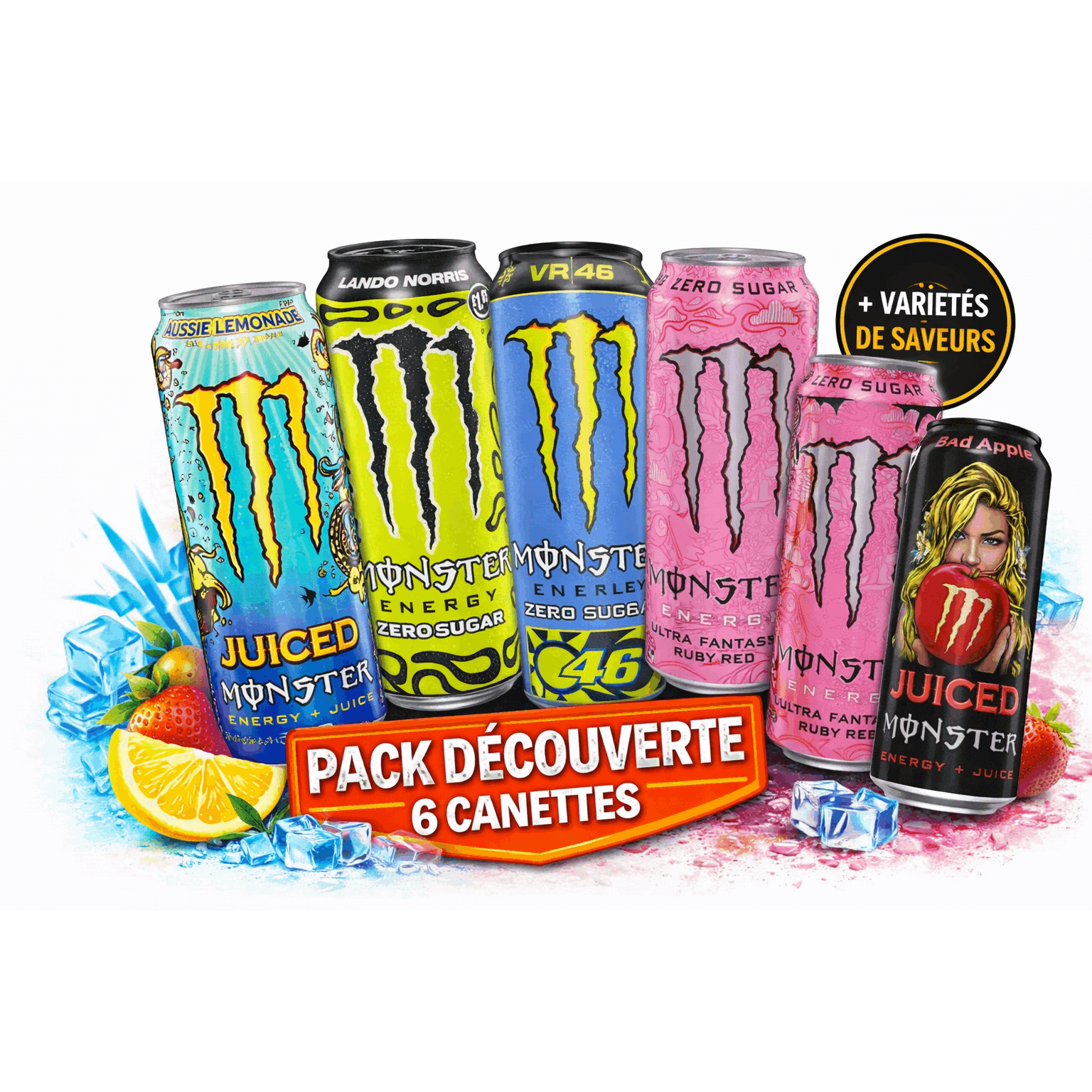 Monster Energy Discovery Pack - 6 Cans (50cl)