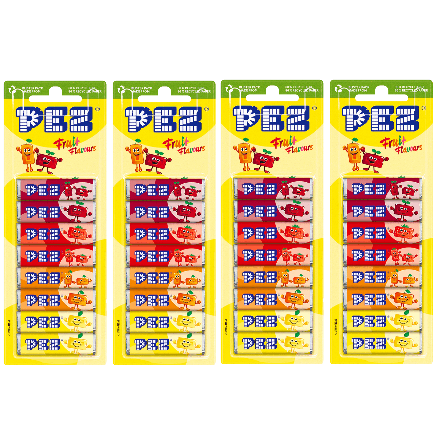 Pez Fruit Mix Refill Pack Candies 4 X 68g