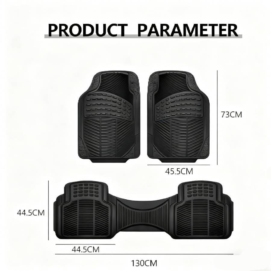 TEMU Alfombrillas Antideslizantes para Coche Alfombrillas Delanteras Set de 4 Alfombrillas Universales para Coche, Material PVC Duradero, Diseño
