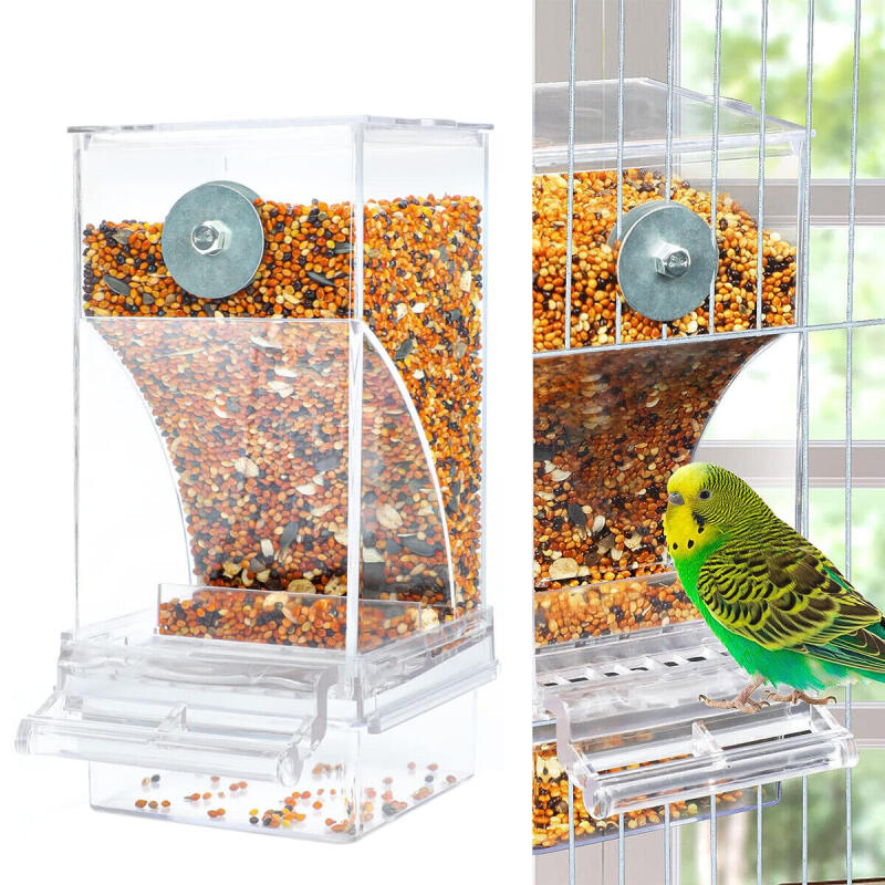 E-shop Vogelkäfig-Fütterungsbecher Ohne Verschütten, Auslaufsicherer Kunststoff- Für Futter Und Wasser, Einfache Reinigung, Langlebig, Für
