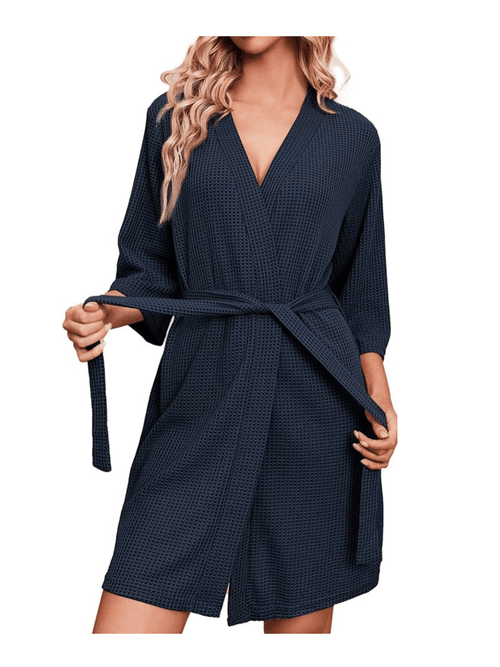 luxury waffle bath 100 cotton lightweight unisex bath hotel quality robe spa dressing gown