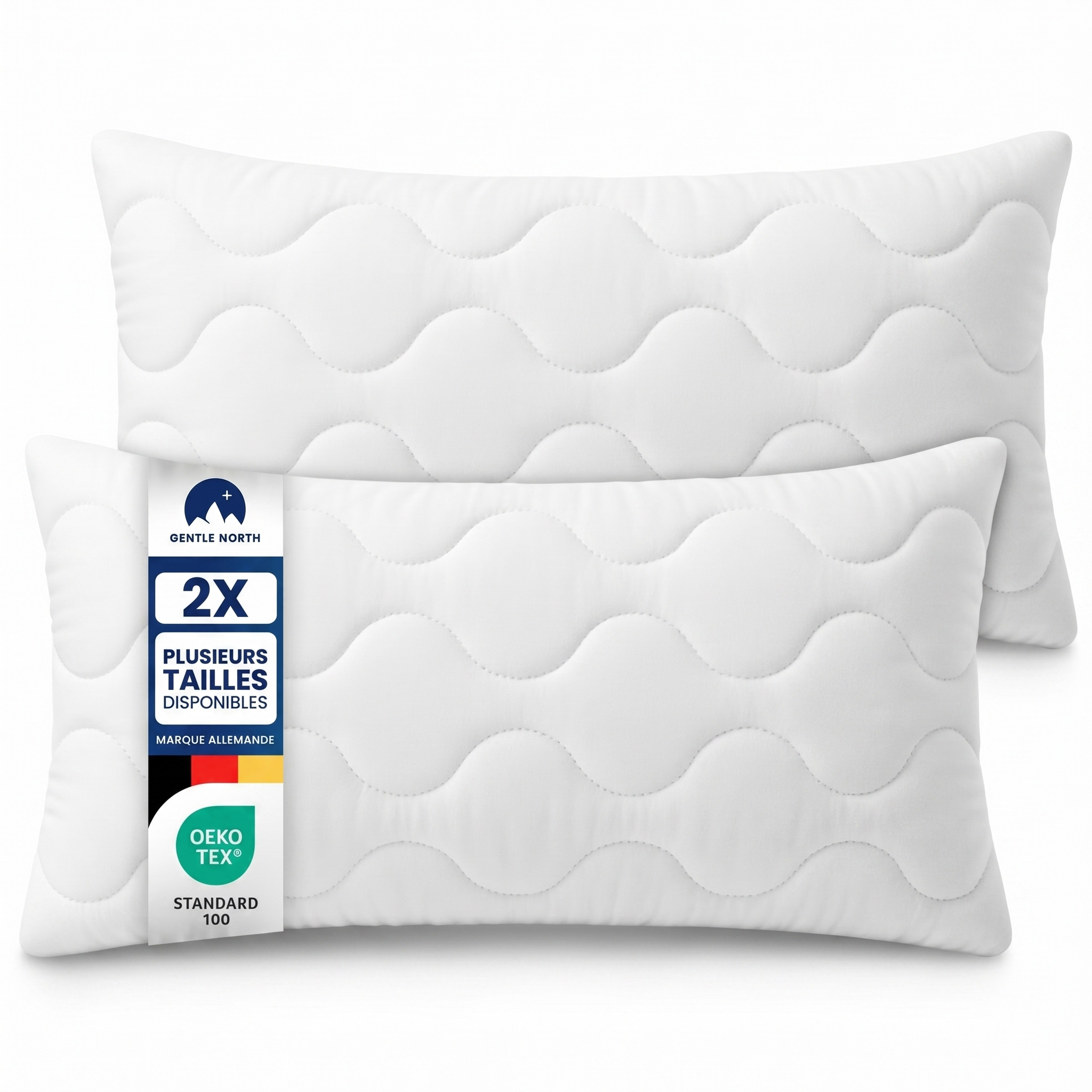 TEMU Coussin Nord - Ensemble de 2 coussins pour lit et comme coussins décoratifs - avec fermeture éclair pour le rembourrage - Coussin de canapé -