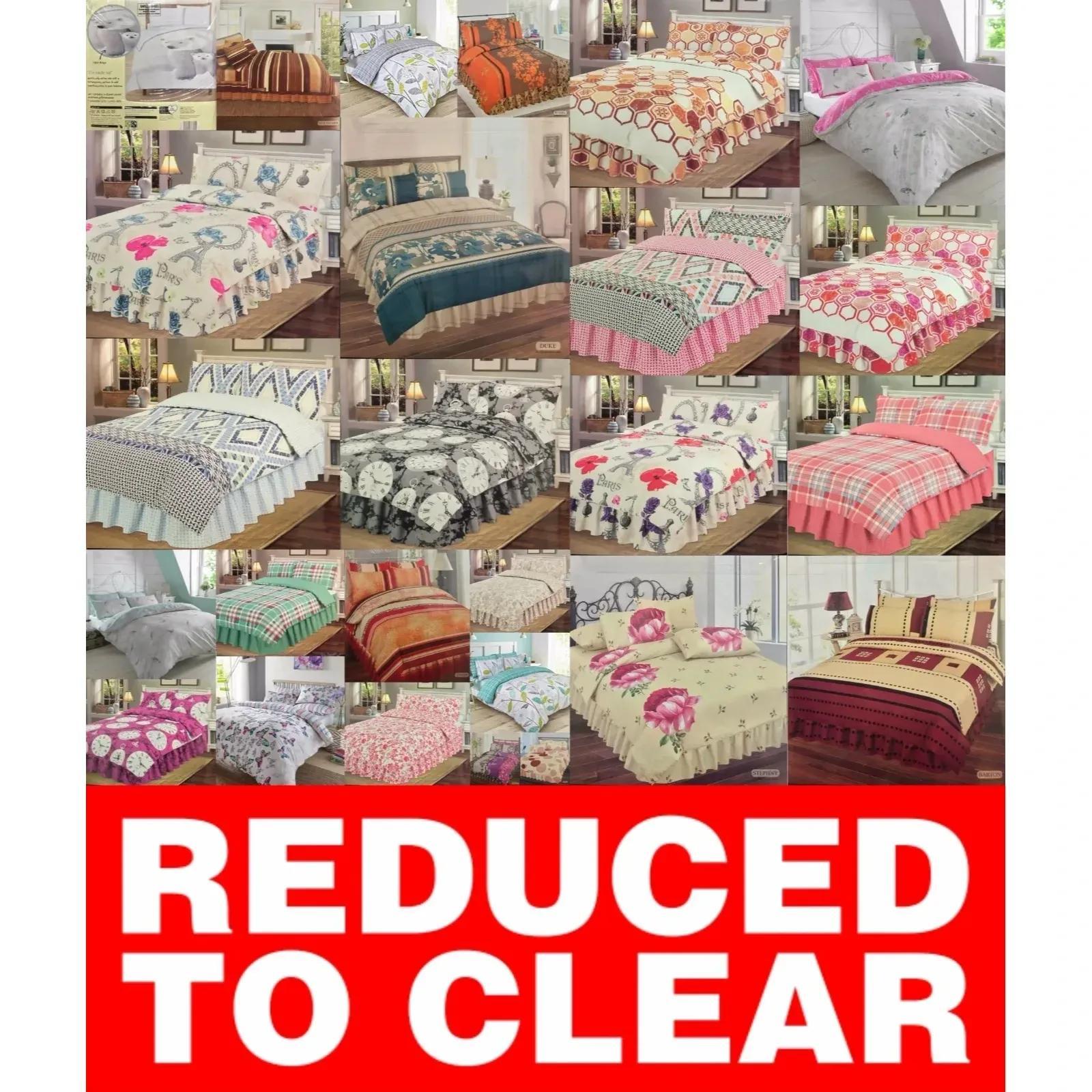 random surprise   4 piece bedding set complete duvet cover set with fitted sheet pillow cases uk