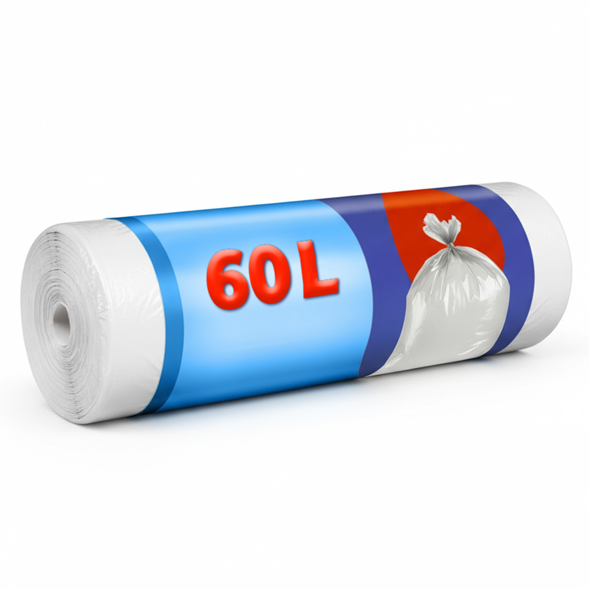 TEMU 60l Waste Bags, Set Of 10, Transparent Made From Durable 22-micron Film, Strong And Flexible Structure Resistant To Tears And Abrasion When