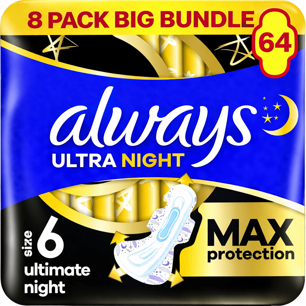 TEMU Size 6 Ultra Secure Night With Wings, Super Absorbent And Ultra Thin, For Menstrual Periods - Largest Size - Mixed Quantities