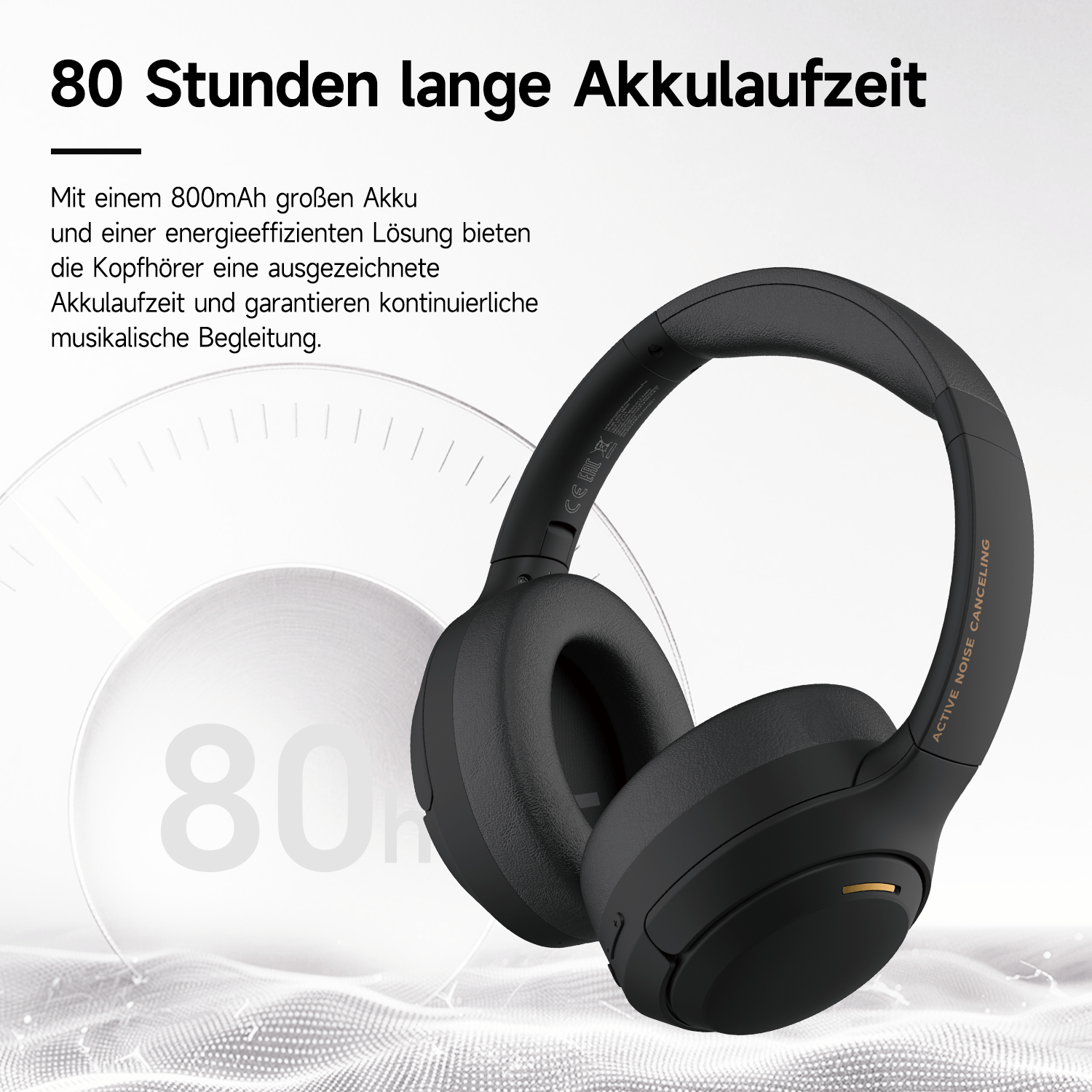 TEMU Écouteurs HONOR Pro, Fil avec Bluetooth 5.4, Réduction Active du Bruit Adaptative (ANC), Audio , jusqu'à 80 Heures, Triple Microphone pour
