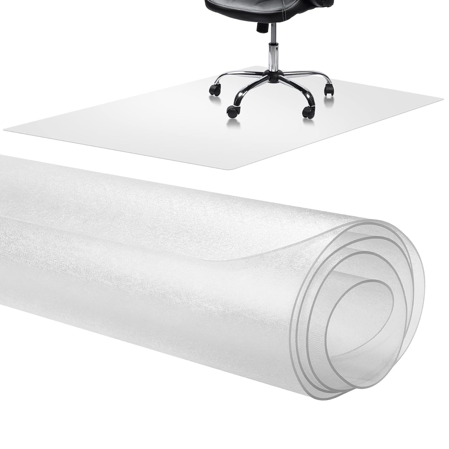 TEMU Alfombrilla para silla de oficina y escritorio, 90 × 130 cm, color lechoso, de material duradero, de rayones y , ideal para paneles, y azulejos,