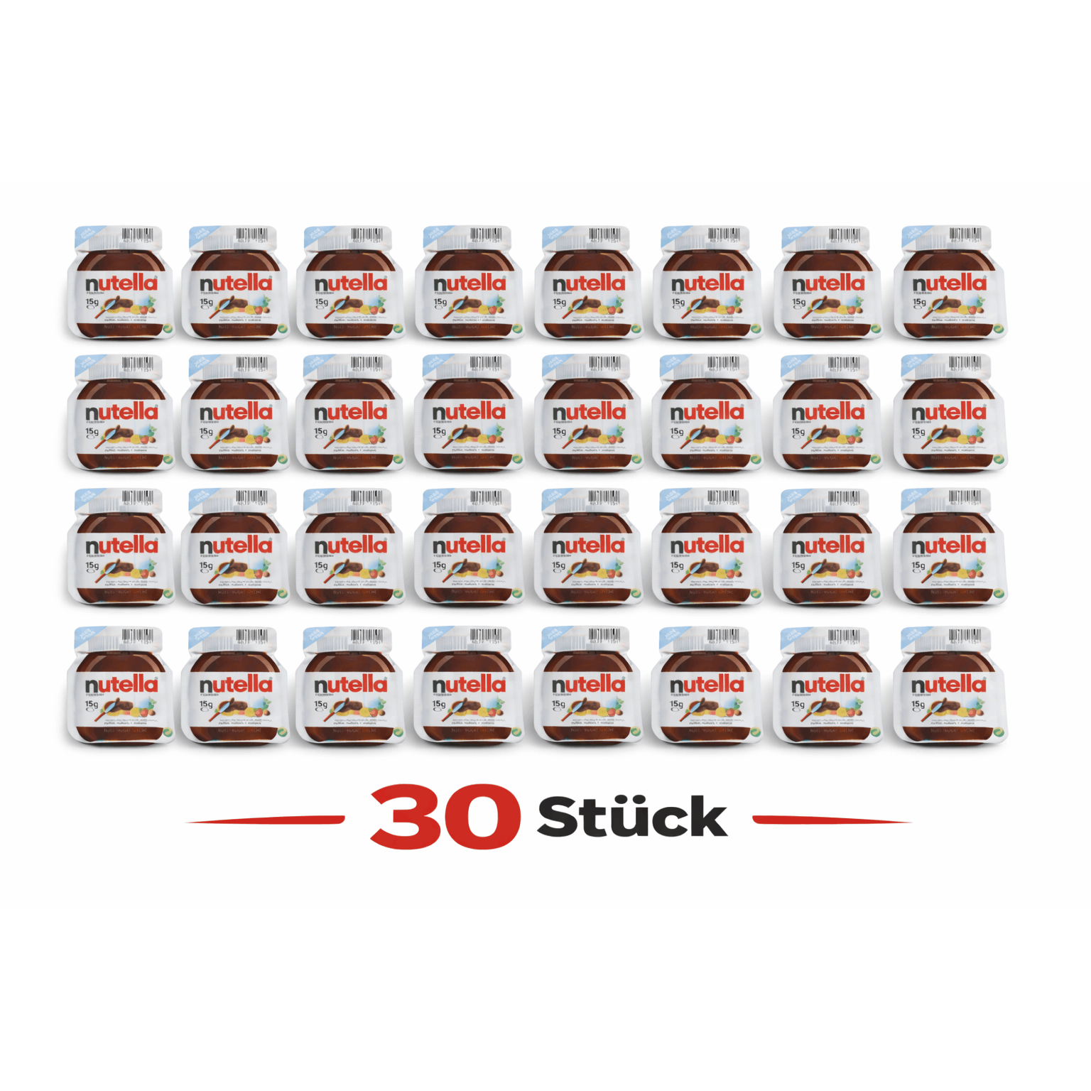 30x Nutella Hazelnut Nougat Spread Portion Pack 15g