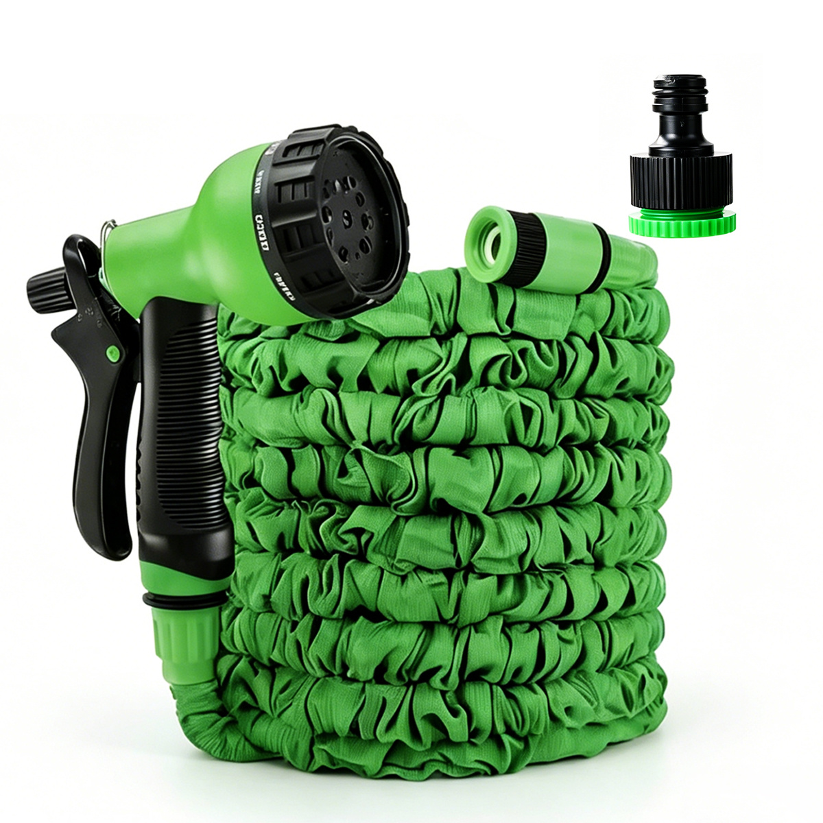 Garden Hose Flexible Water Hose Stretchy Flexible Garden Hose 15 M With 7 Functions Garden Hand Shower Hose Flexible Irrigation For Garden Pet Car Wash (green 50ft)