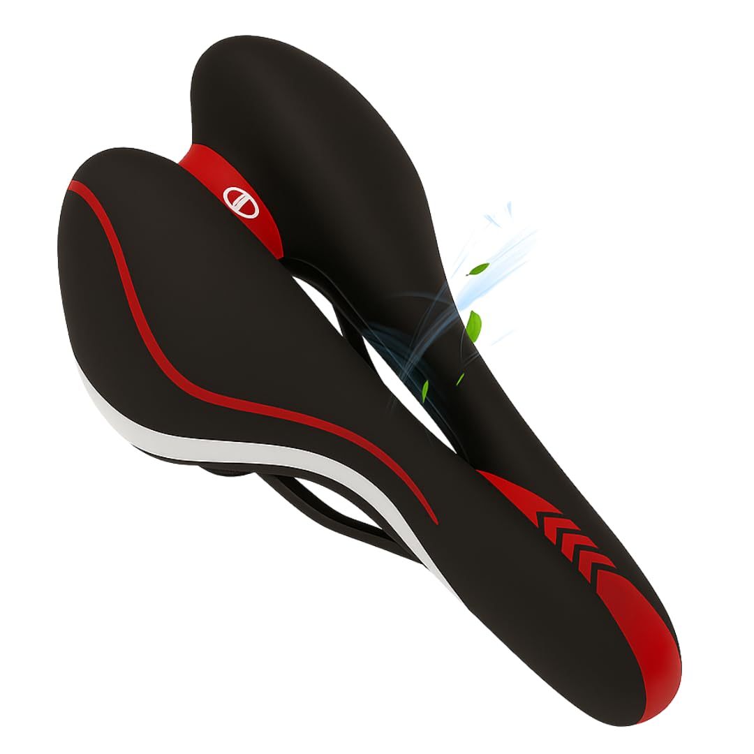 TEMU Bicicletta Ergonomica Donna in Memory Foam | Traspirante con AirFlow Antiprostata | MTB, Bici da e Citt� �� e Assorbimento Urti - Removibile e
