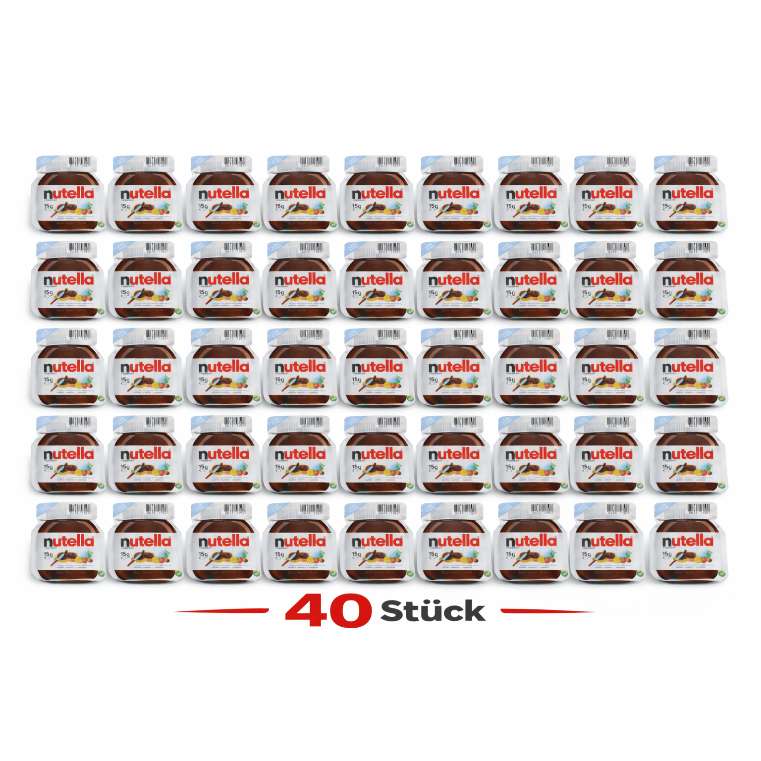 40x Nutella Hazelnut-nougat-cream Bread Spread Portion Pack 15g