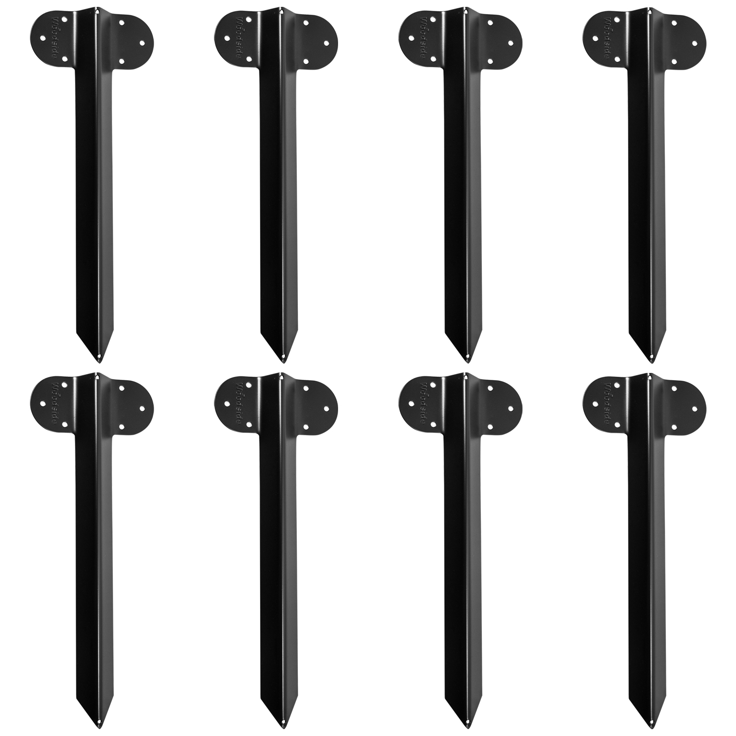 TEMU Woodside 8 Pack Steel Railway Sleeper Brackets – Heavy Duty Garden Edging Supports For Driveway & Path Borders
