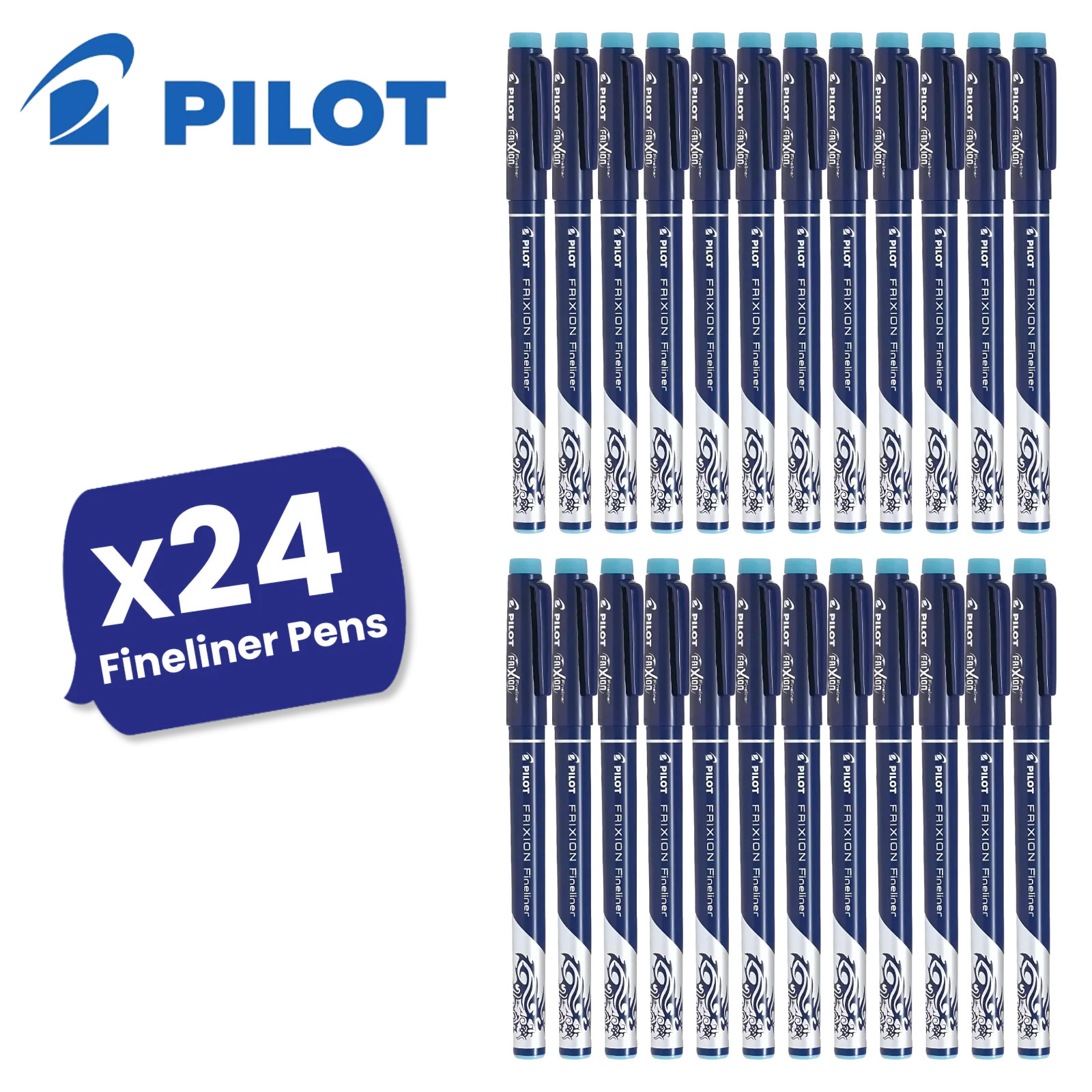 Light Blue Erasable Fineliner Pen, 1.3mm Felt Tip