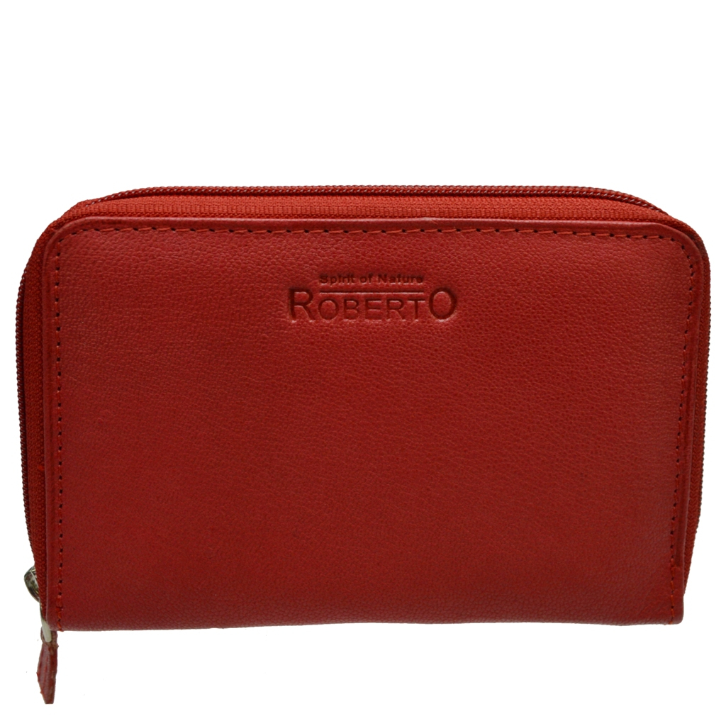 Elevated Slim Lightweight Women's Leather Wallet, Practical Handy Design, Wallet Purse (red) G-1325