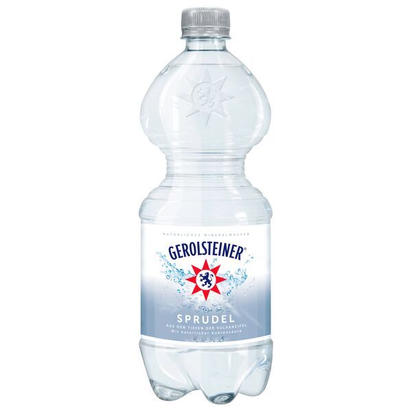 Image of 12 Bottles Gerolsteiner Sparkling Water At 1000ml Disposable Deposit Pet Bottles With High Carbonation