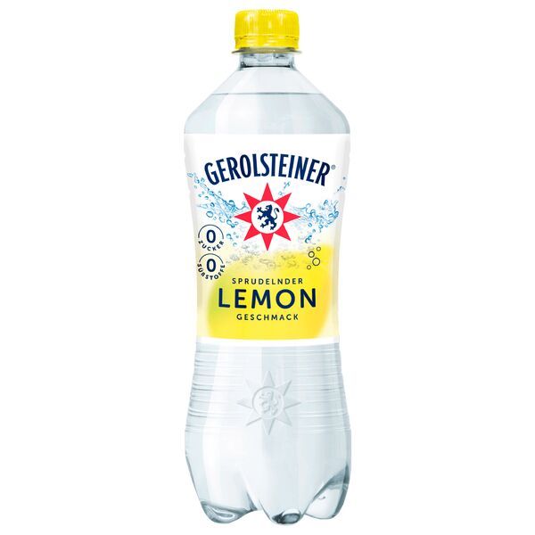 Image of 12 Bottles Gerolsteiner Sparkling Lemon Flavor 750ml Disposable Pet Bottles With Carbonation