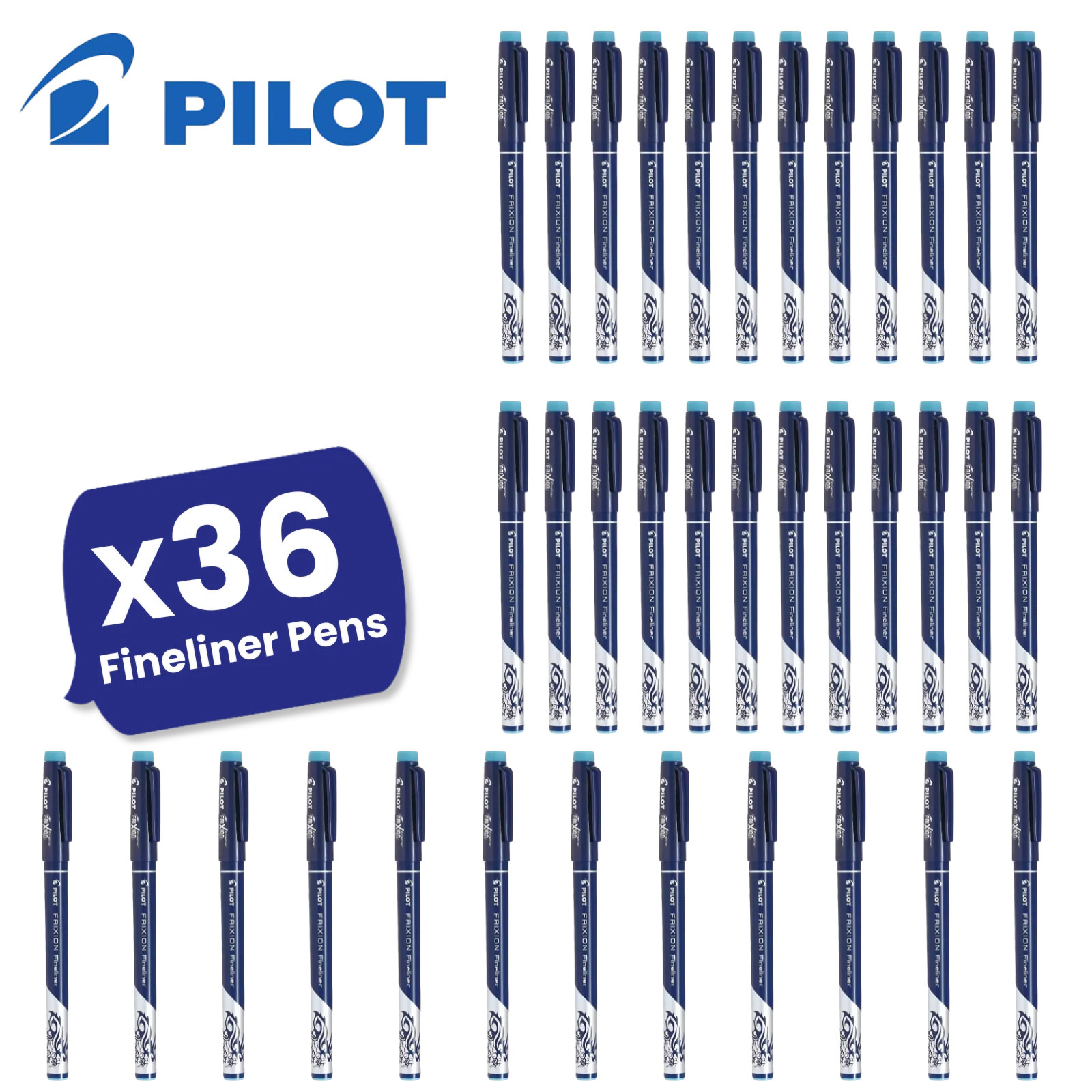 Light Blue Erasable Fineliner Pen, 1.3mm Felt Tip