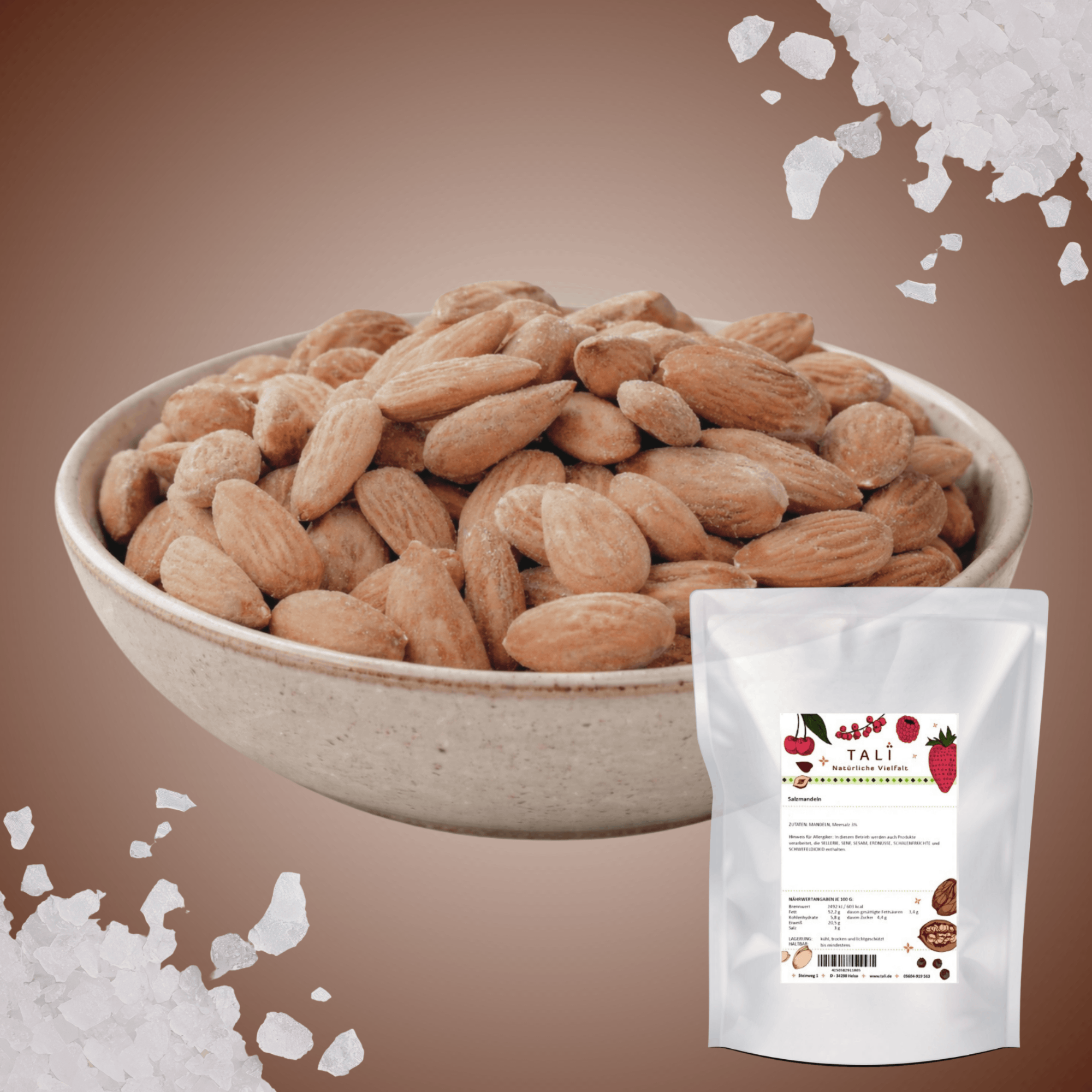 Tali Salted Almonds – Freshly Roasted Almonds With Sea Salt – Home-roasted, Crispy, And Aromatic
