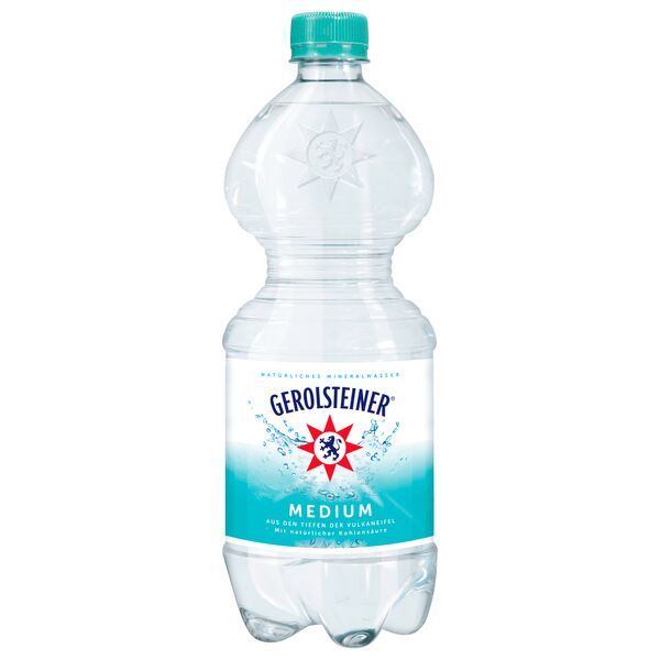 Image of 12 Bottles Of Gerolsteiner Medium 1000ml One-way Deposit Pet Bottles With Little Carbonation