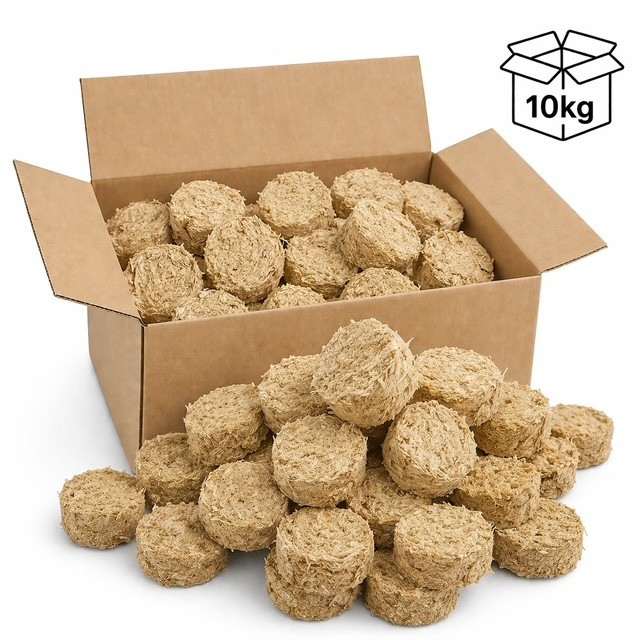 Image of Wood 10 Kg - High-quality Fuel Made From Recycled Wax And Wood Chips – Long , High Heat Output, And