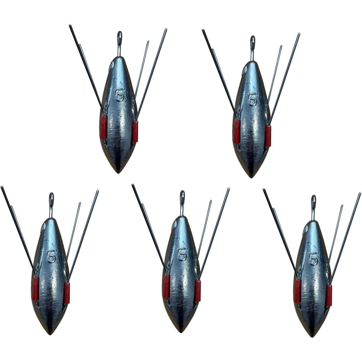 TEMU Distance Fishing Grip Weight Set For Sea And Beach Fishing, 5 In A Pack, 5oz