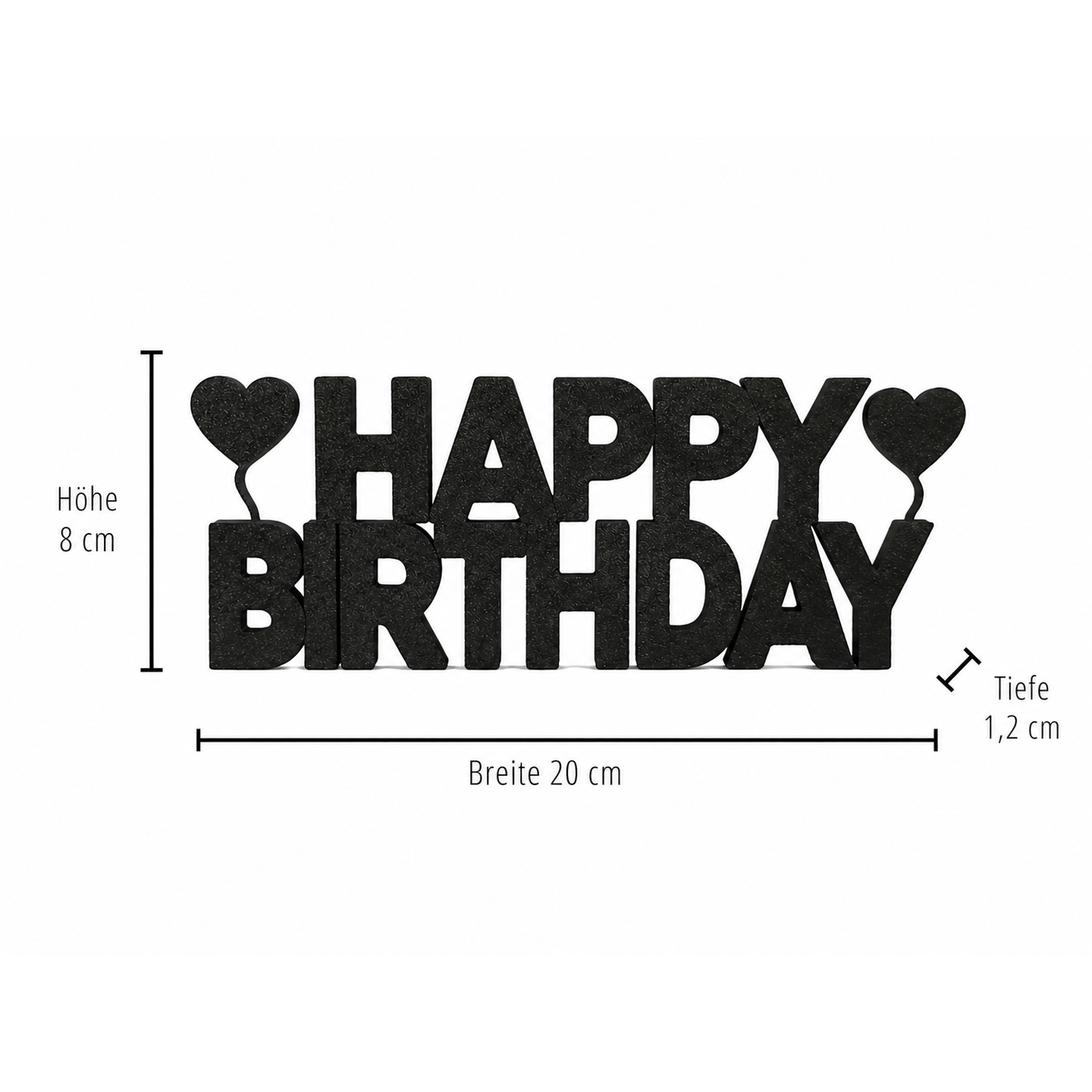 Image of Happy Birthday" Decorative Stand – Stylish Birthday Decor For Display