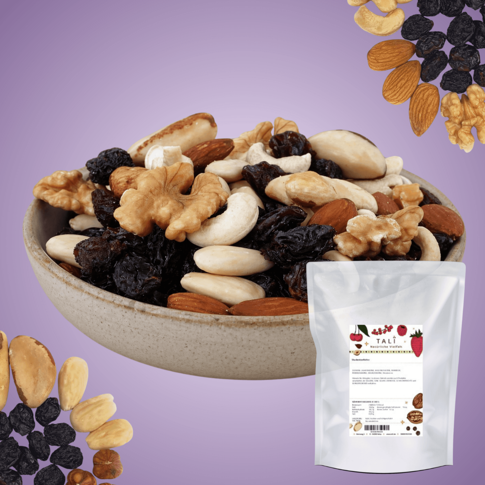 Tali Student Snack – Premium Blend Of High-quality Nuts And Large Grapes