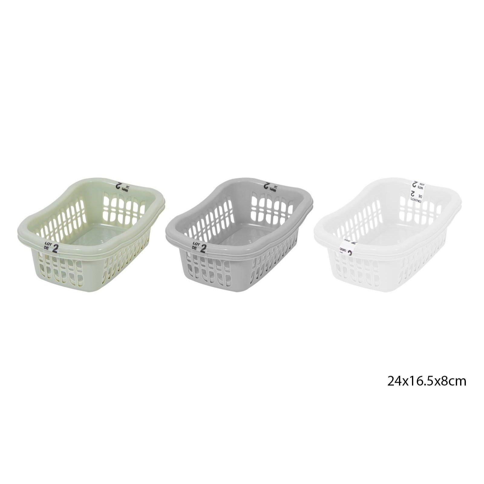 6Pack Drawer Storage Baskets, Stackable Organizer Bins