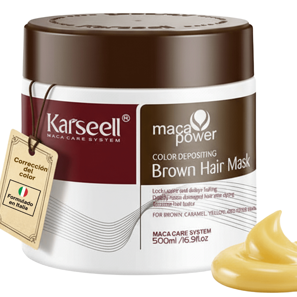 TEMU Brown Pigmenting Hair Mask Revives And Enhances Chestnut, Chocolate, And Caramel Tones, Nourishes, Hydrates, Adds Shine, Reduces Frizz, Improves