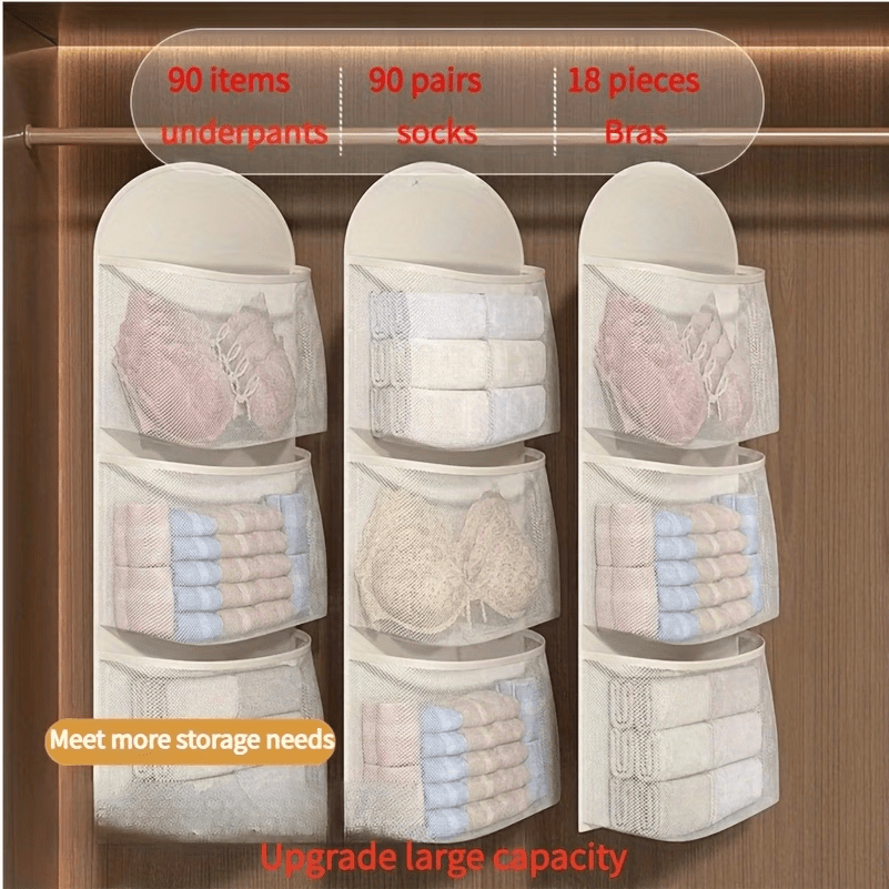 2-Pack 3-Tier Extra Large Hanging Organizer with Hooks