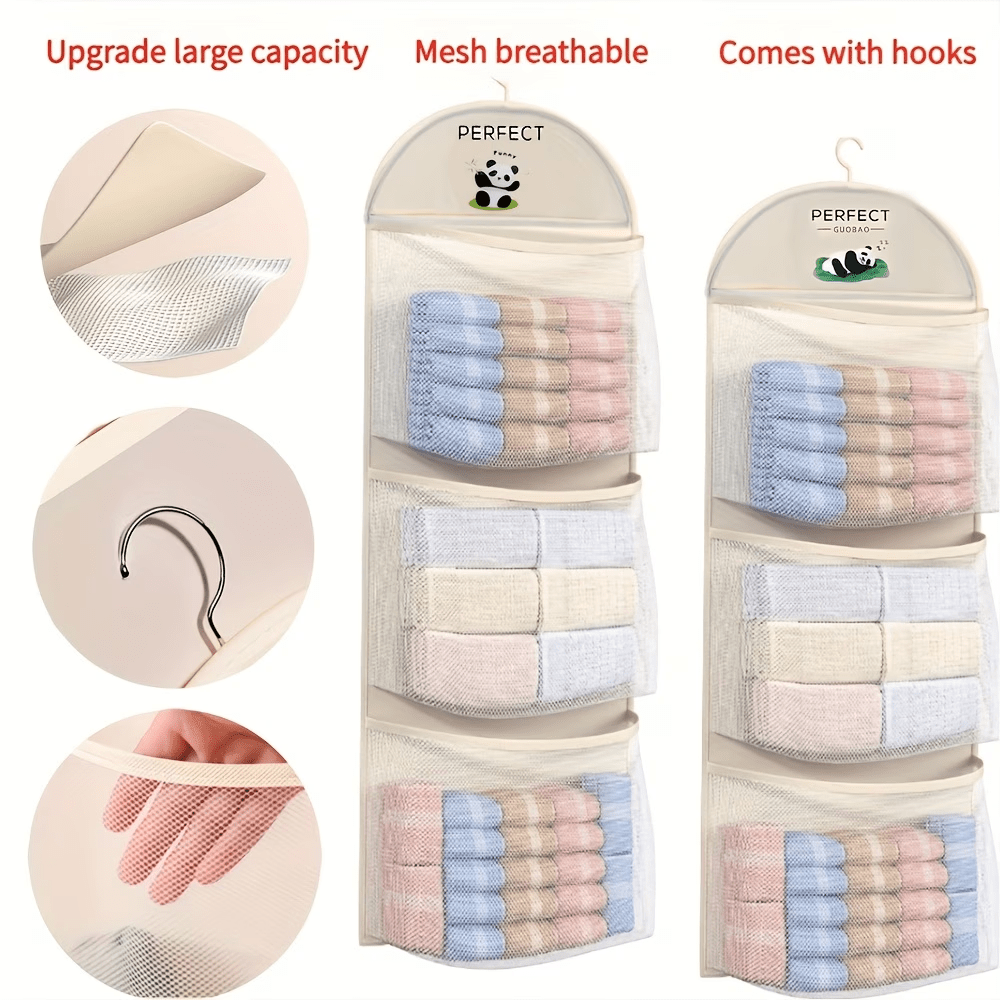 2-Pack 3-Tier Extra Large Hanging Organizer with Hooks