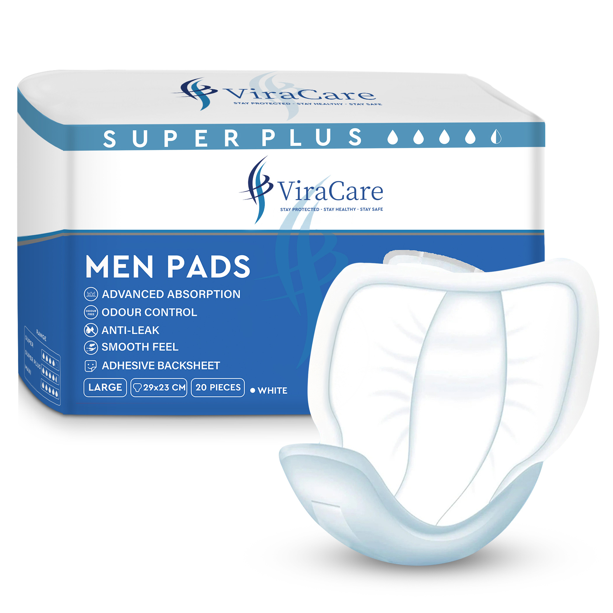 TEMU 20 Plus Absorbent Pads Men | Adhesive Backsheet & Advanced Absorption | Mens Absorbent Pads | Pad For Men | Male Absorbent Pad | Size 29x23 Cm |
