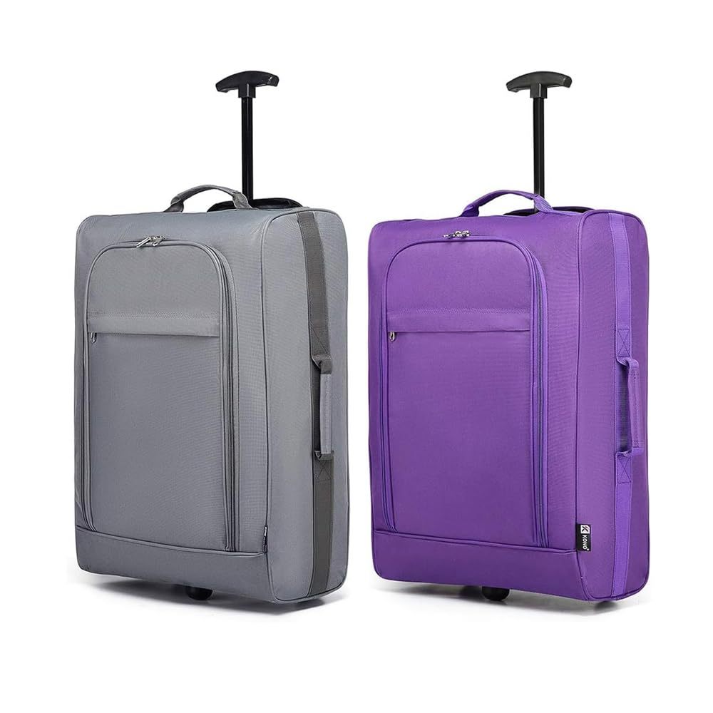 Image of Single Suitcase & 2pcs Double Suitcase Set, Lightweight Soft Luggage Cabin Trolley 53×36×18 Cm Hand Luggage Suitable For Ryanair Lufthansa Eurowings, Gift For Black Friday Thanksgiving Christmas
