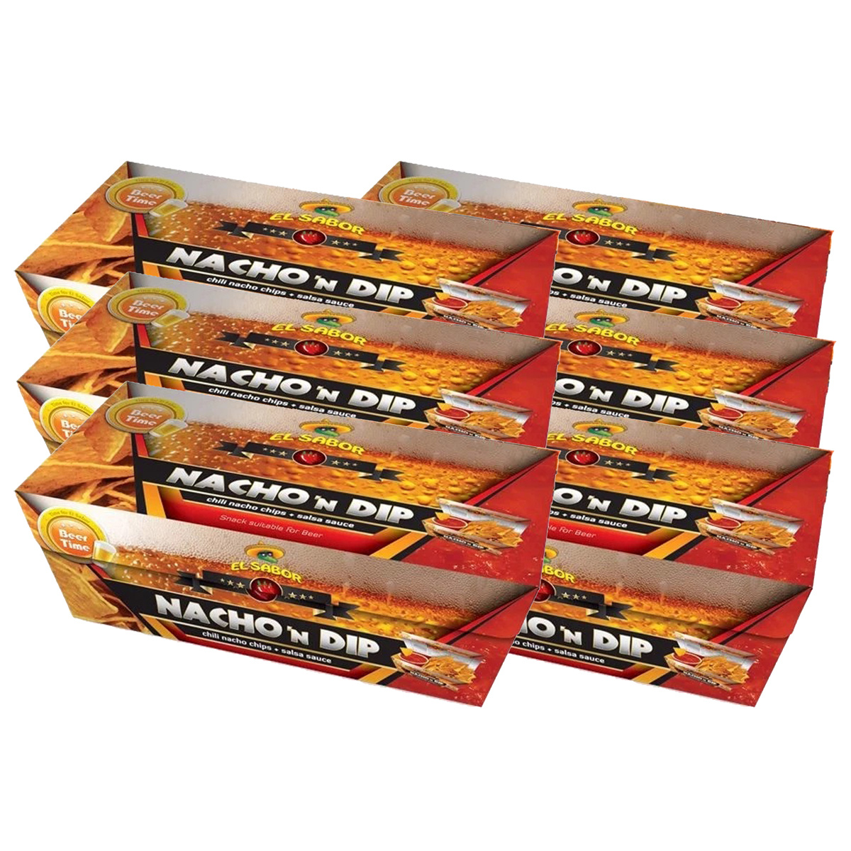 The Nacho Flavor Nachos With Salsa Dip Ready To Serve 175g 6-pack