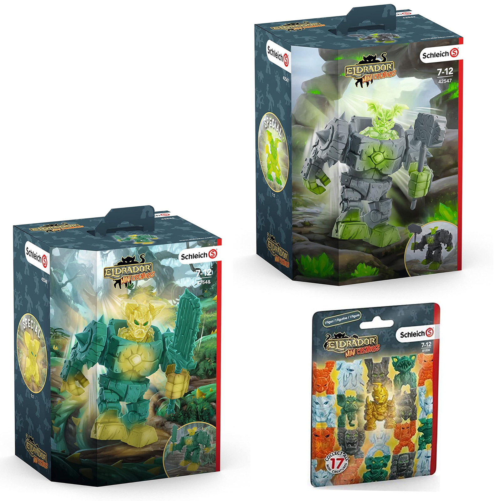 Schleich - - Mini Creatures - Play Figure Set With 2 Robots And Figure, Set 412817