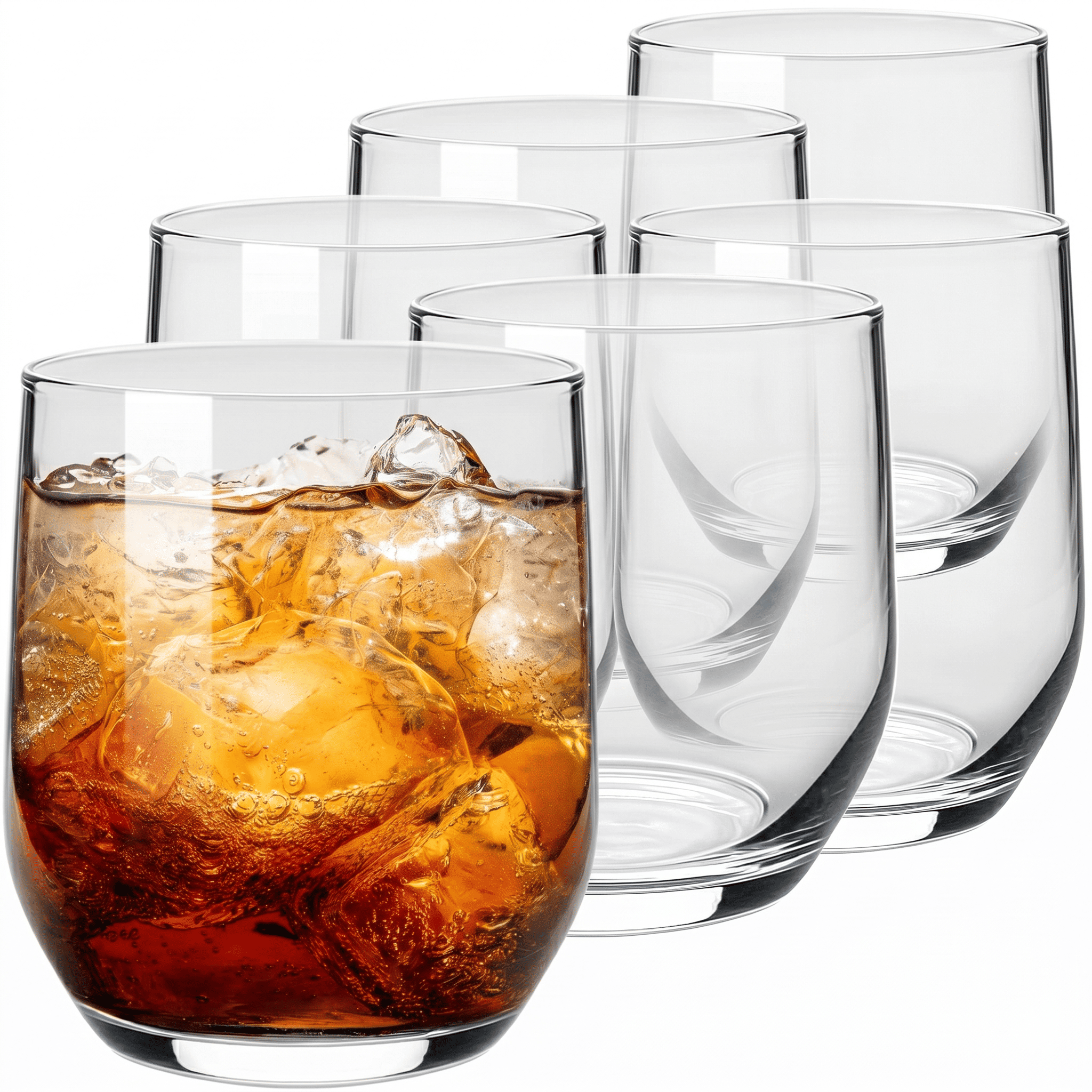 Tumbler Set 6/12pcs (300 Ml) - Crystal & Shatterproof, Dishwasher Safe - Ideal For Water, Juice, And Soft Drinks