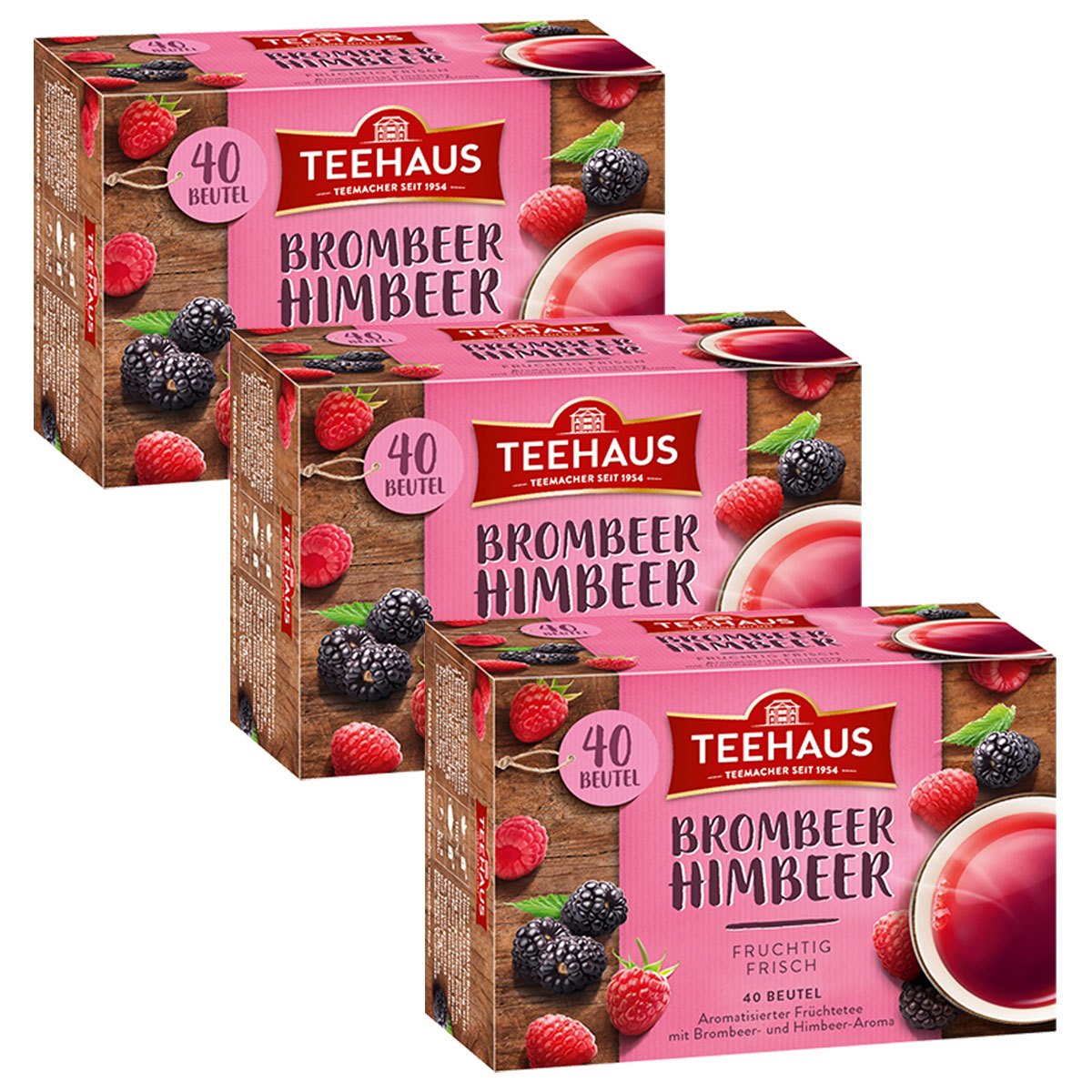 Tea House Blackberry Raspberry Fruit Tea, Fruity And Fresh, 90g, Pack Of 3