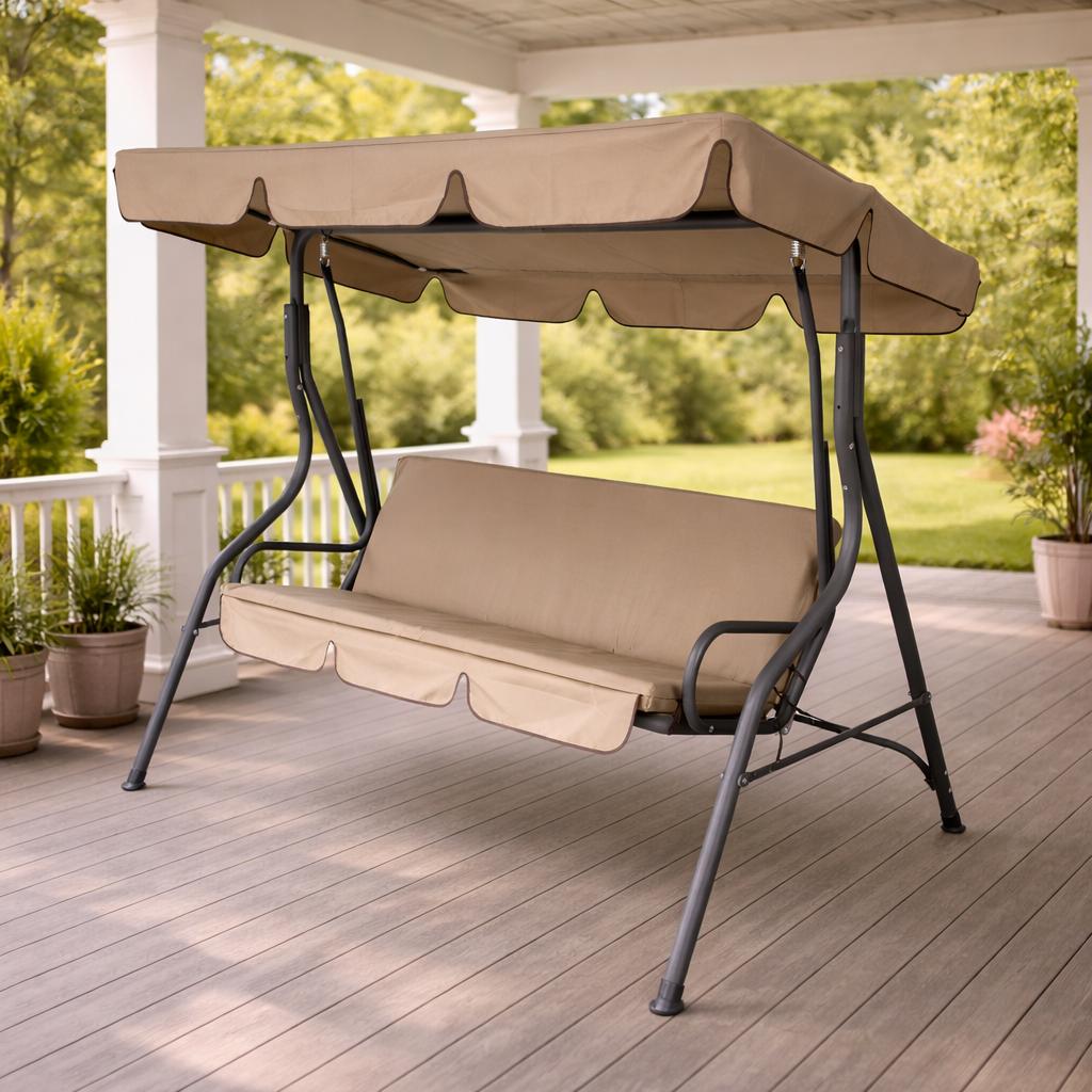 3-seater Swing, Powder-coated Metal